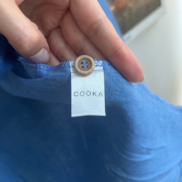 Cooka Linen Blue Button Down - Picture 3 of 6